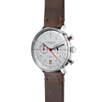 Hamburg Chrono silber-satiniert / Vintage 20 mokka, S01-HC10-VI11